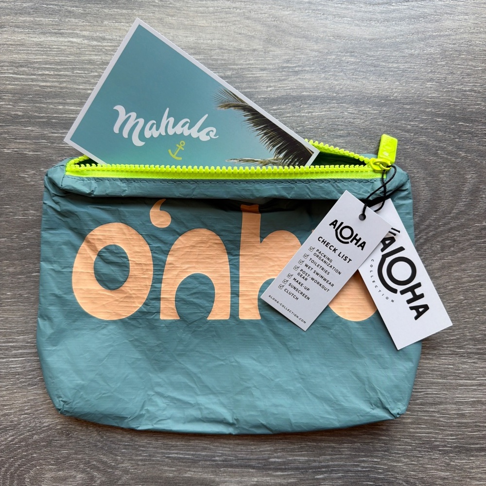 Aloha Collection Small Pouch, O’ahu Bubble, tangerine/tide - Picture 4 of 5